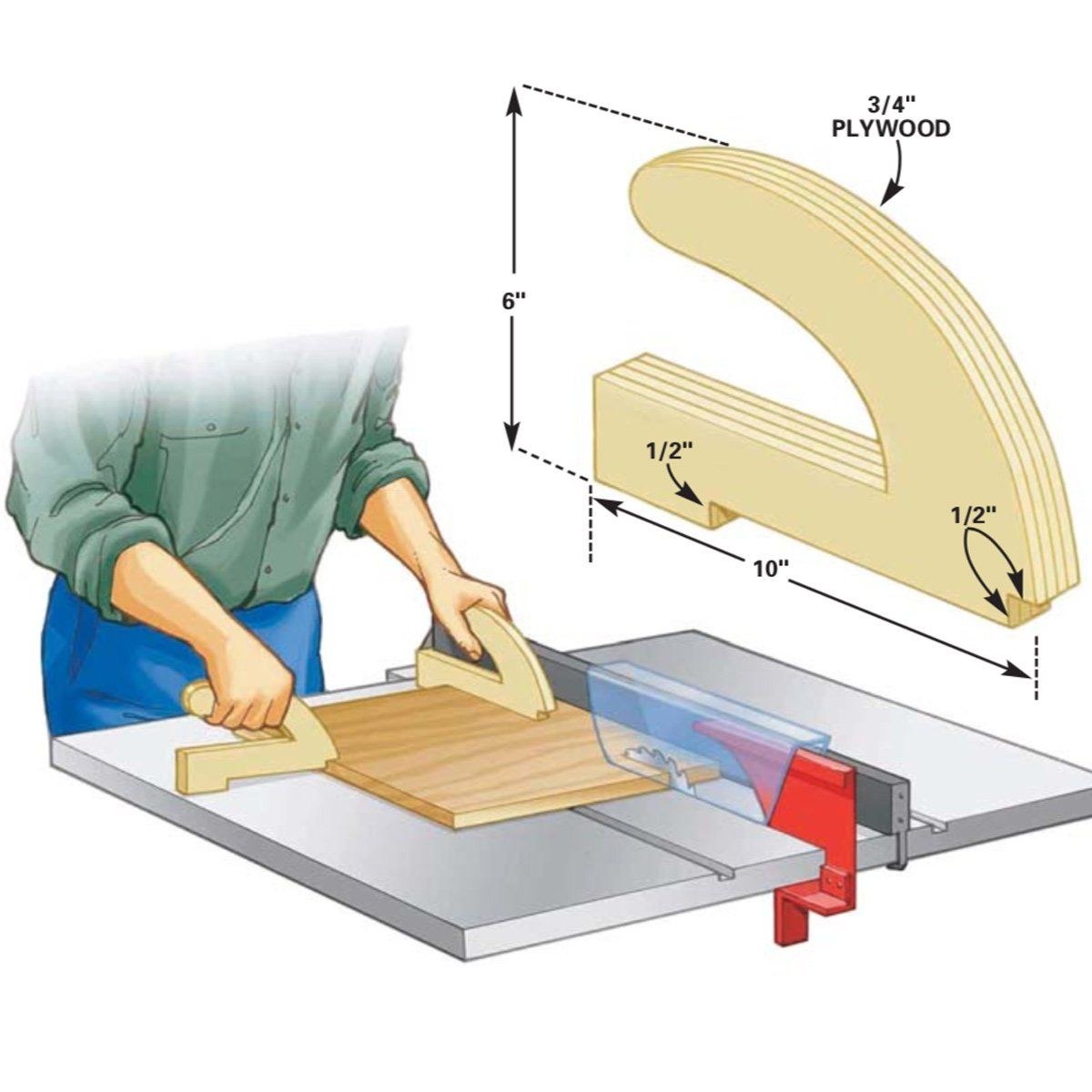 Размер дисковой пилы. Толкатель для циркулярной пилы 2 в 1 Pusher for Table saw 2 in 1. Толкатель для циркулярной пилы чертеж. Толкатель заготовок для циркулярки чертеж. Приспособление для пиления под углом 45 и 90 для циркулярки.