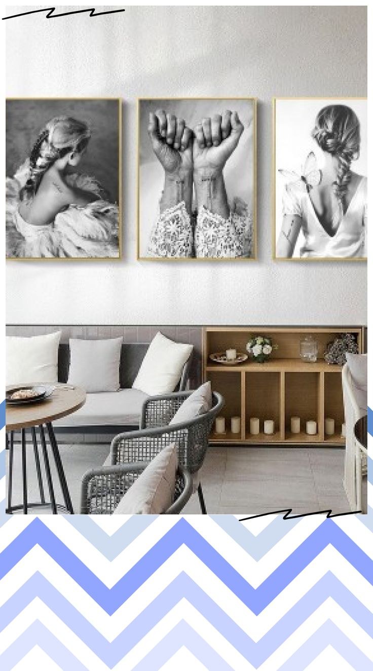 Композиция из картин в интерьере