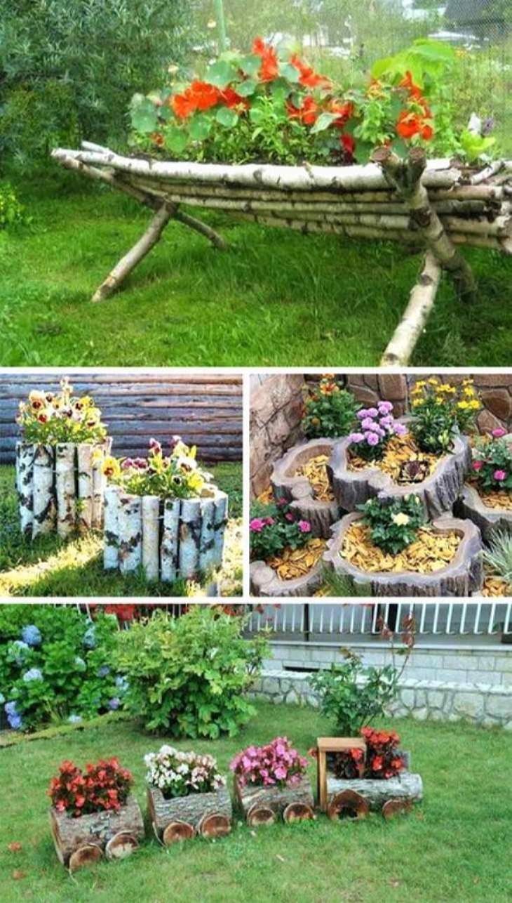 Оригинальные клумбы для цветов