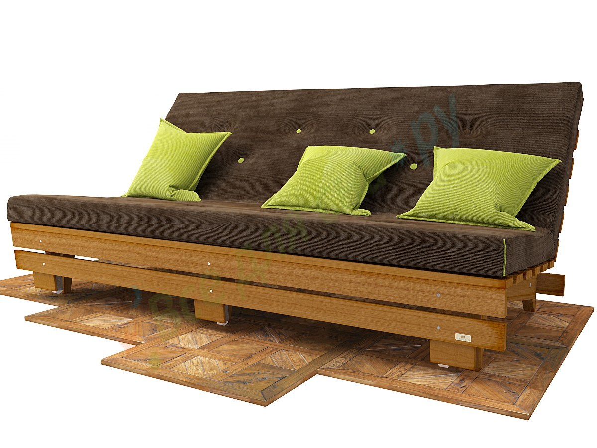 Самодельный диван. Диван из дерева. Диван на деревянном каркасе. Деревянный диван с подушками.