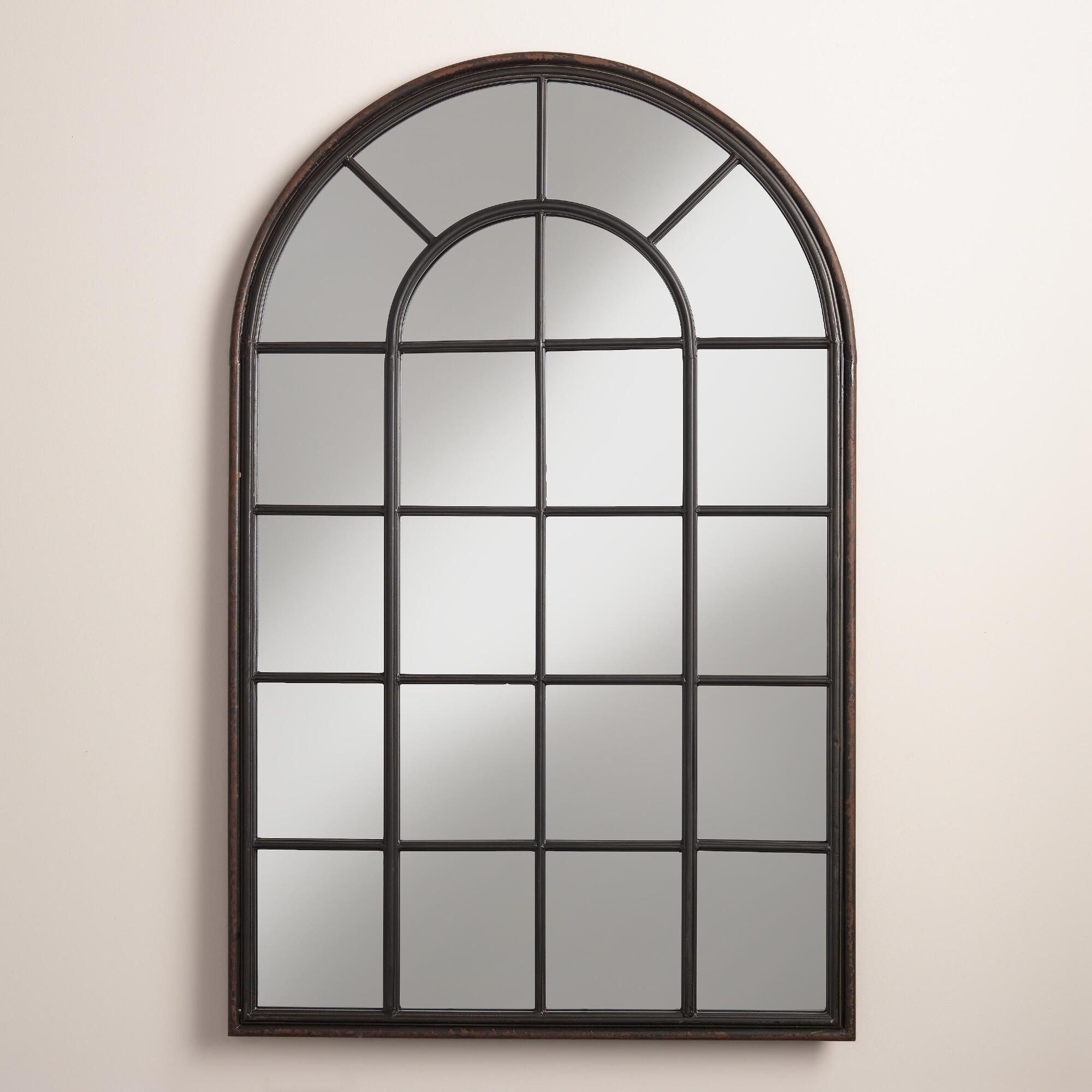 Mirror windows. Зеркало arched Windowpane Palladian Mirror. Арочные стеклянные двери. Арочное зеркало в черной раме. Арочные стеклянные окна.