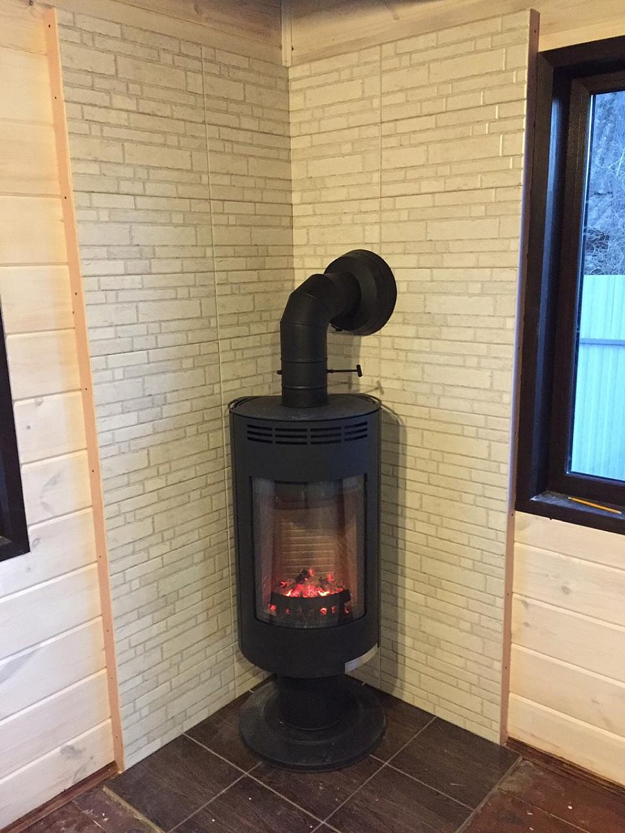 Металлическая печь круглая Андорра