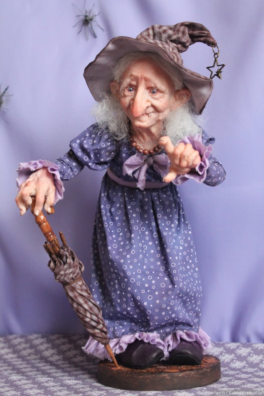 Текстильная игрушка баба Яга