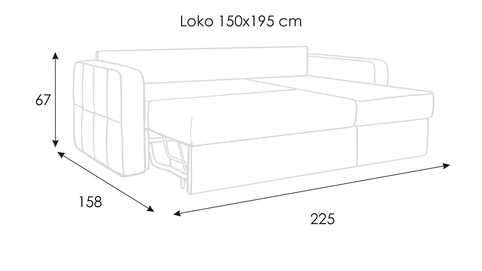 Диван Локо габариты Аскона