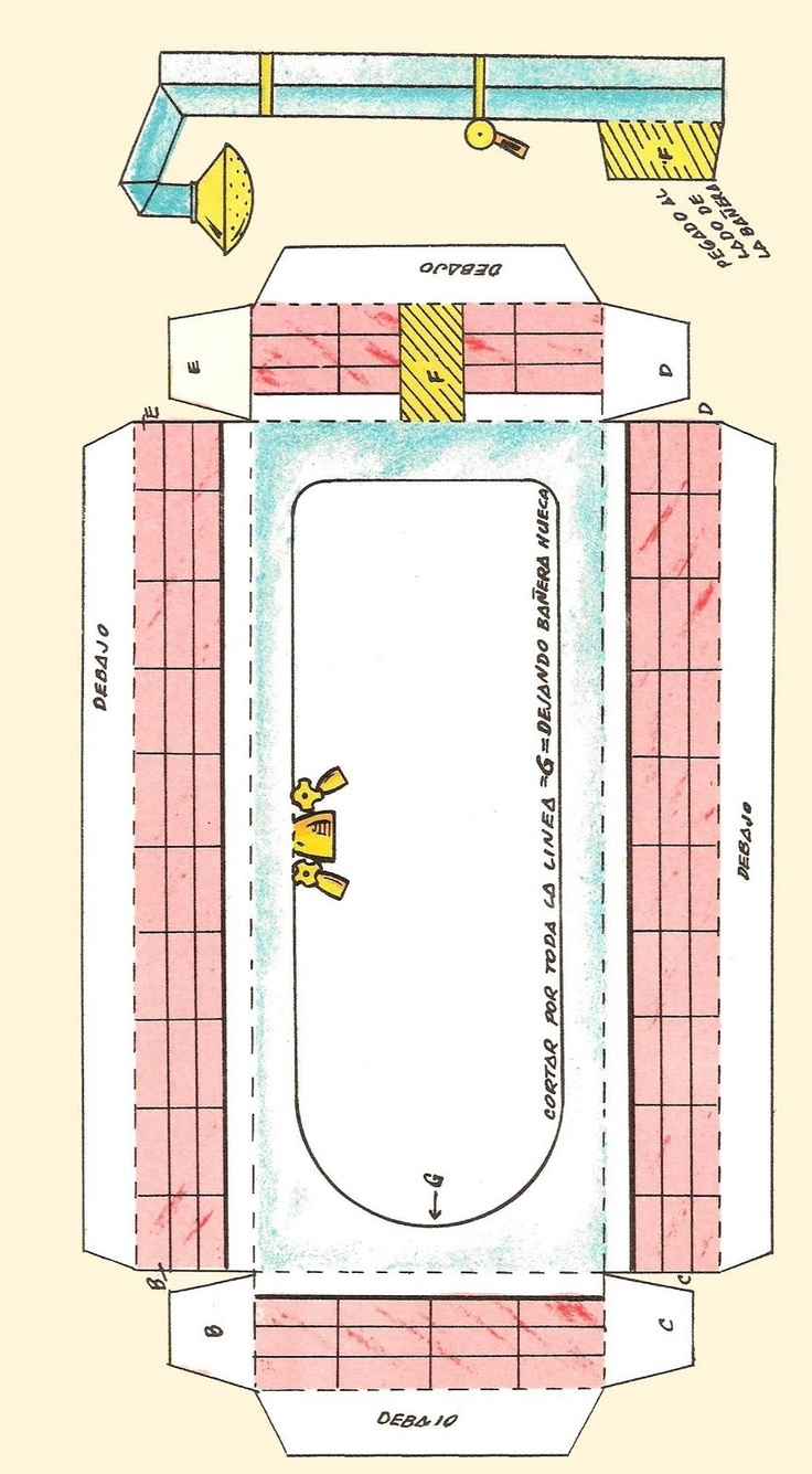 Развертка мебели для кукол