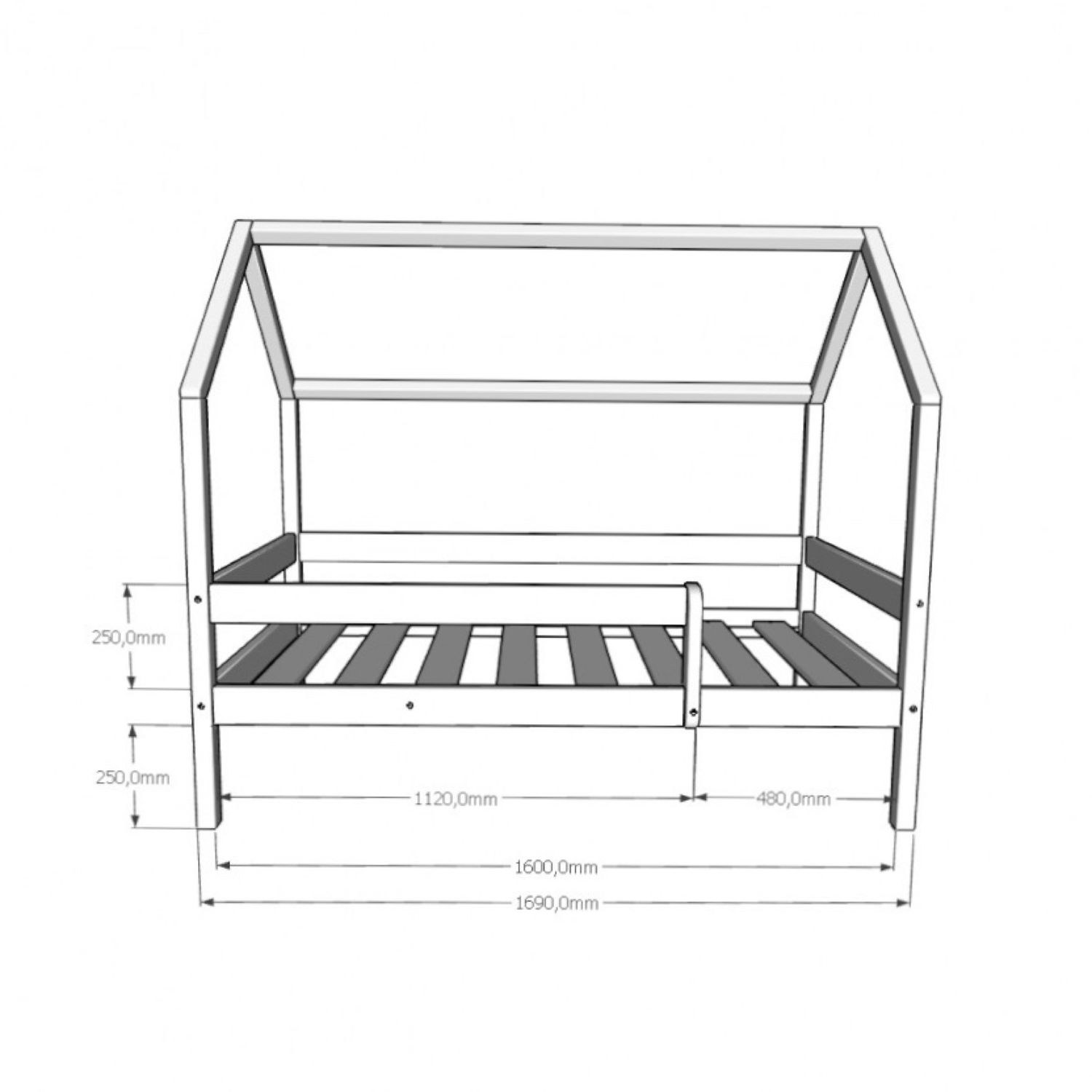 Кровать домик (80 х 180) чертежи