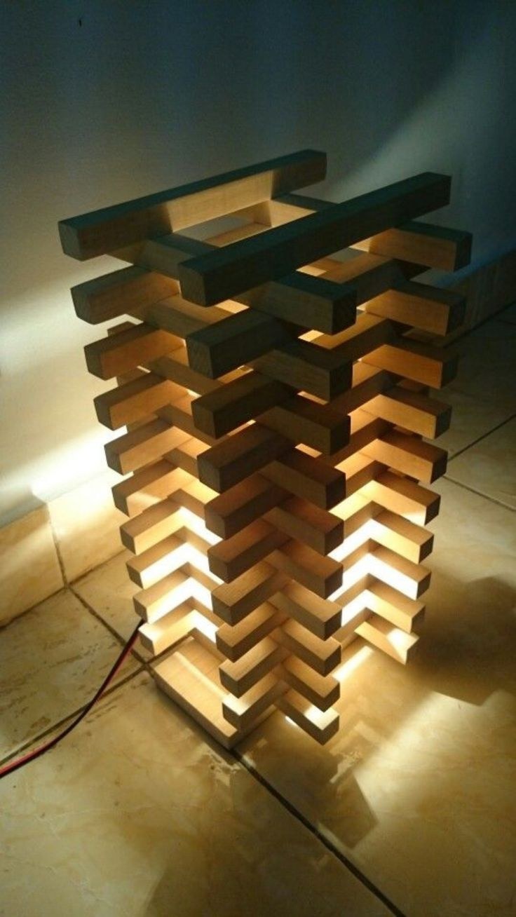 Светильник из брусков