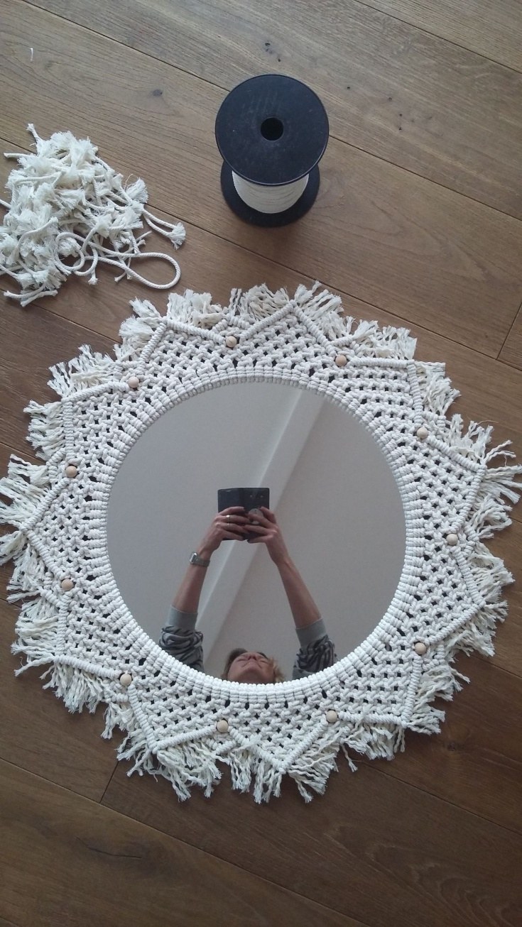 Макраме зеркало (66 фото)