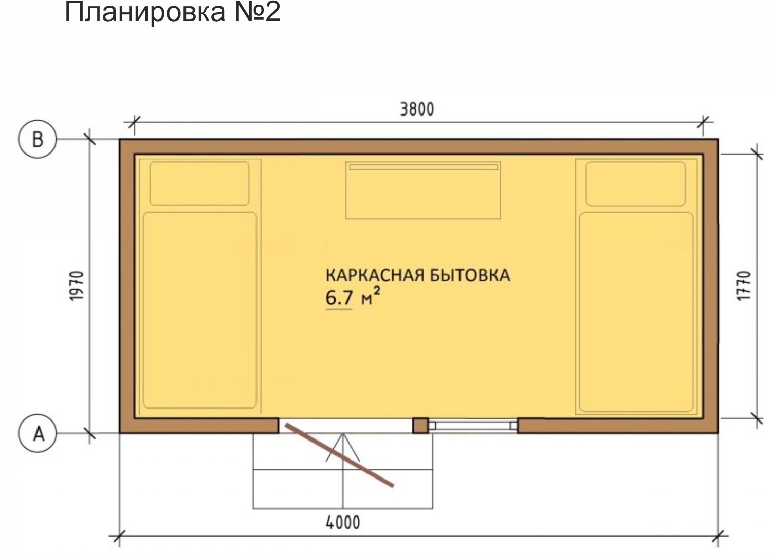 Проект бытовки 3х3