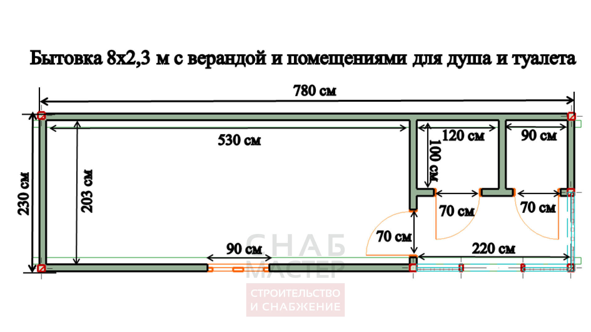 Сарай – Гараж 3х5м сорт 2, стенокомплект