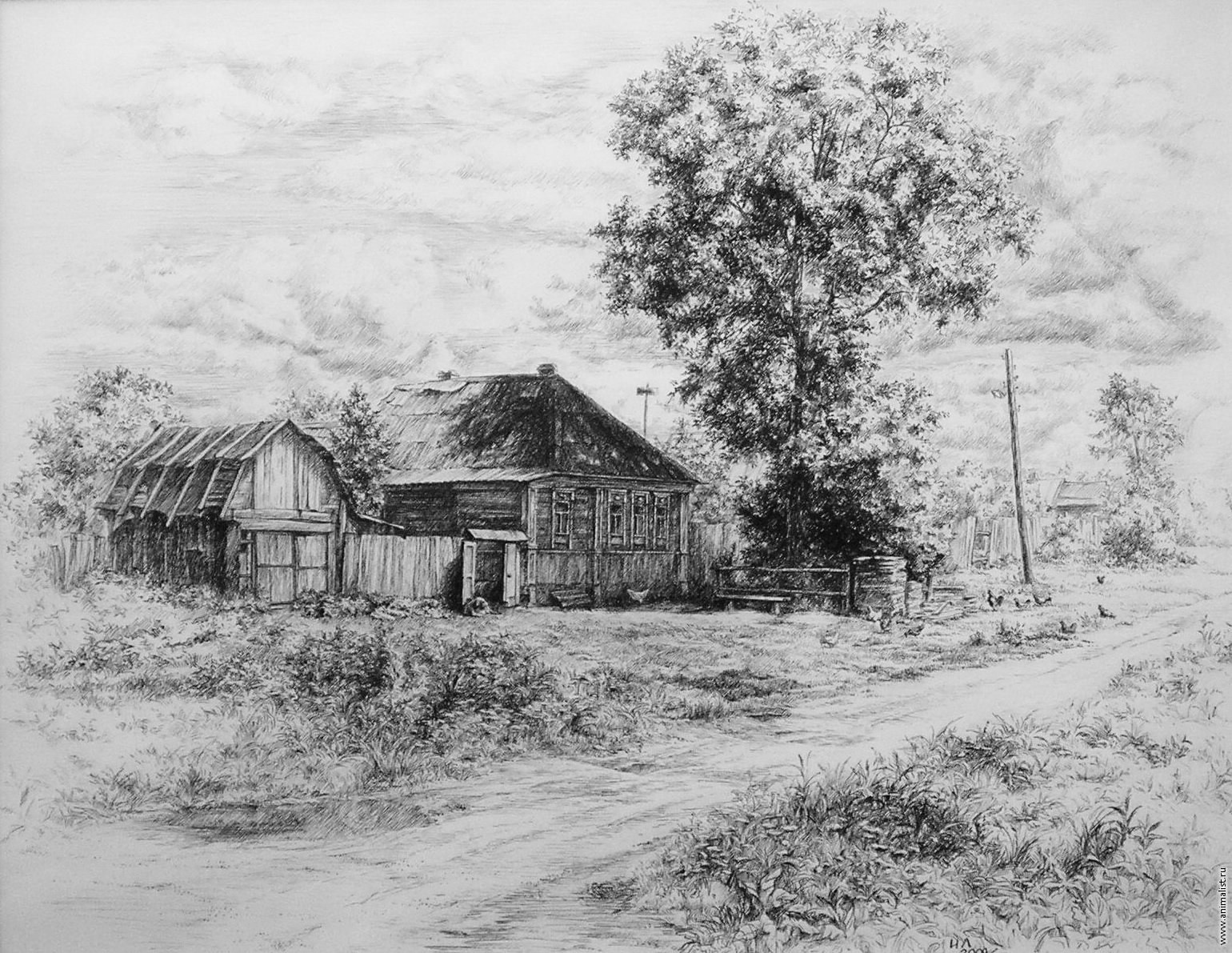 Landscape drawing. Сельский пейзаж Ширяево карандаш. Деревенский пейзаж в графике. Деревня карандашом. Пейзаж Графика карандаш.