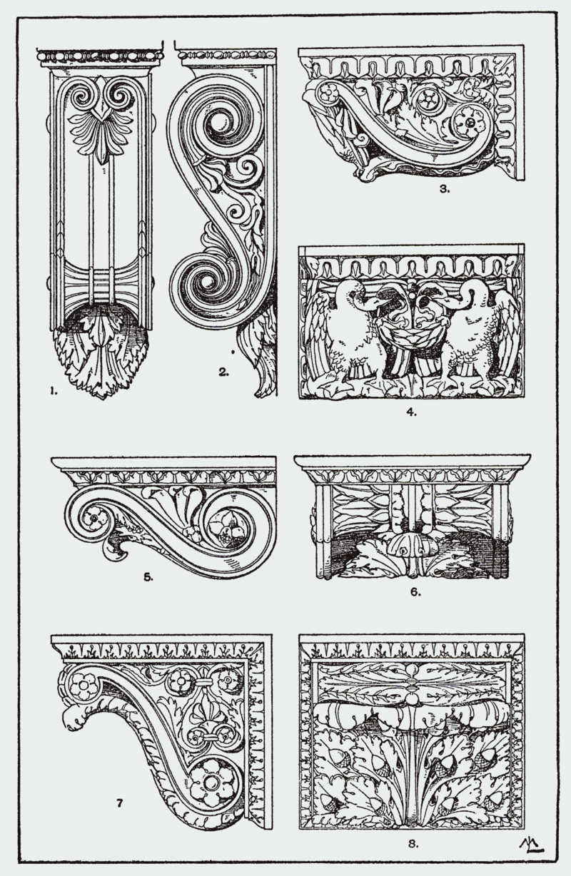 Обломы карниза в архитектуре