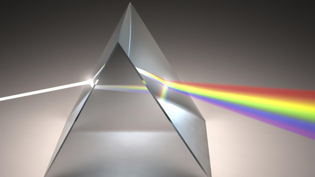 Разложение света в спектр призмой