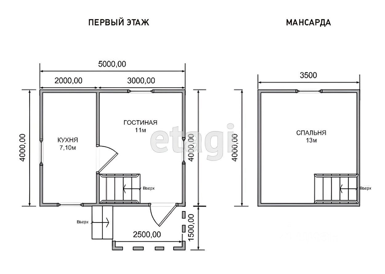 Проект каркасного дачного домика 6х4