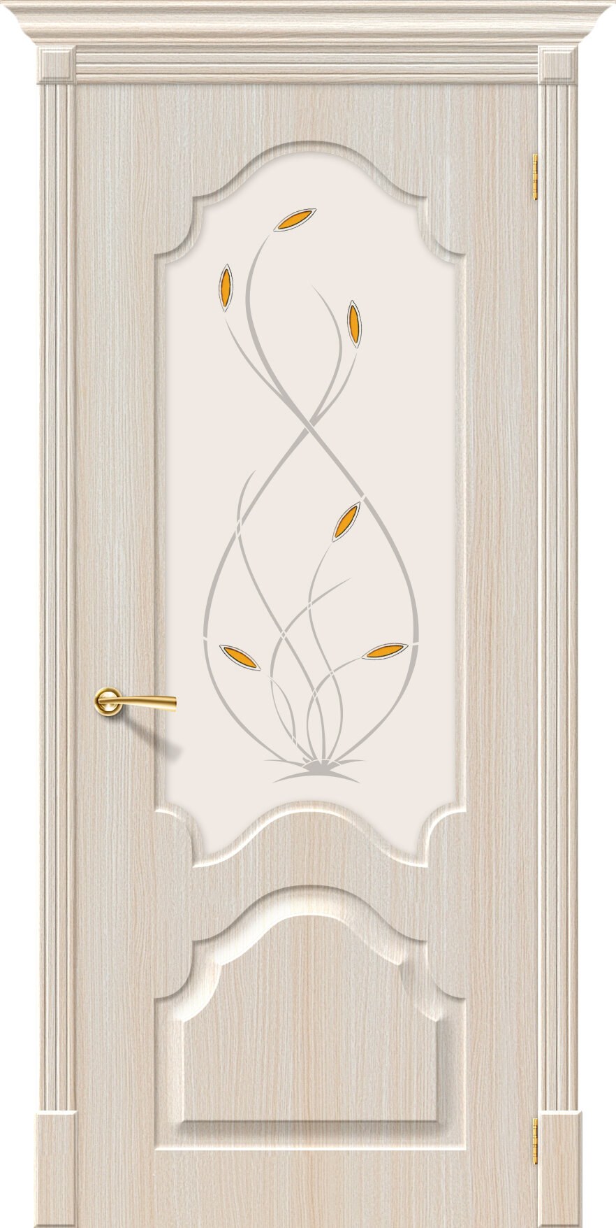 Дверь межкомнатная Браво скинни-33 (п-30 беленый дуб)