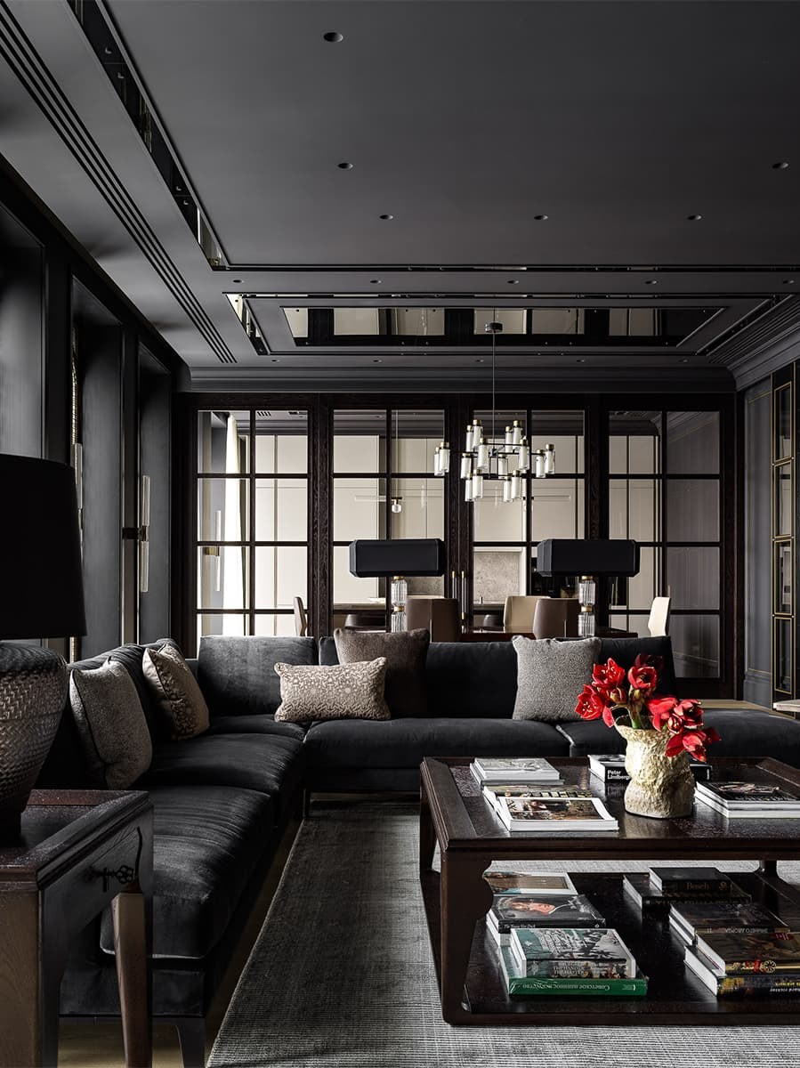 Гостиная лофт 40кв