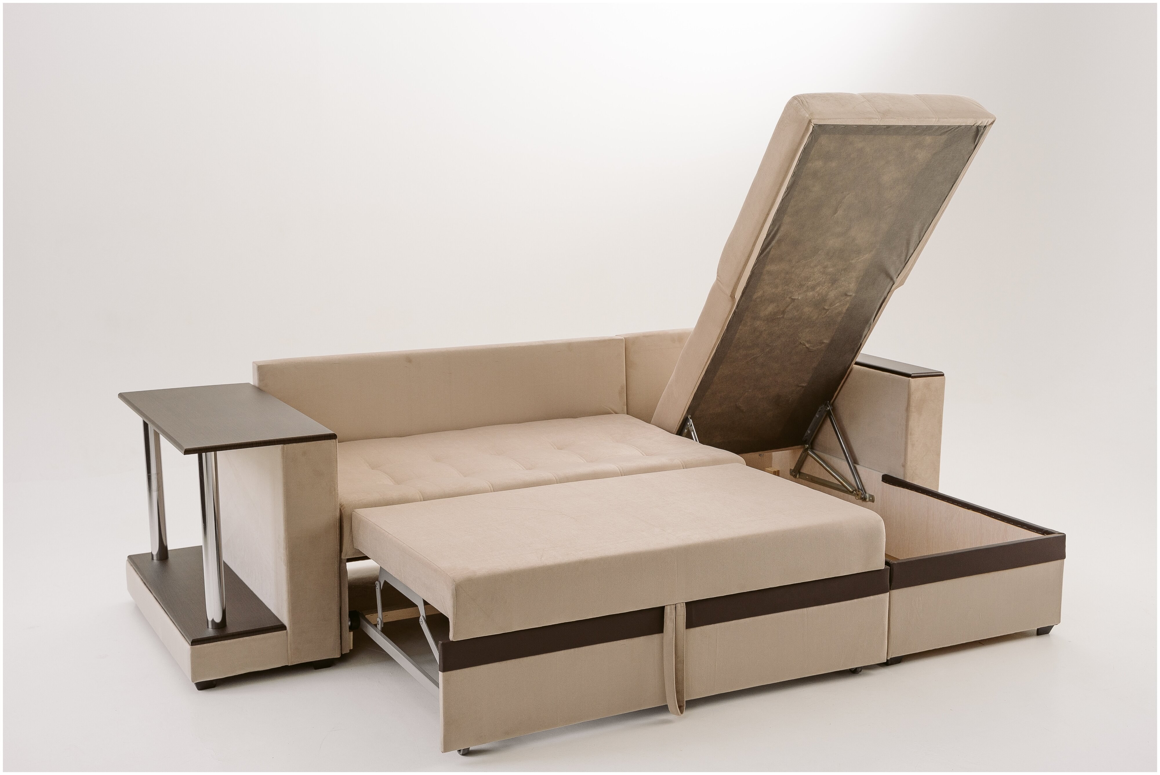 Угловой диван с боковым столом
