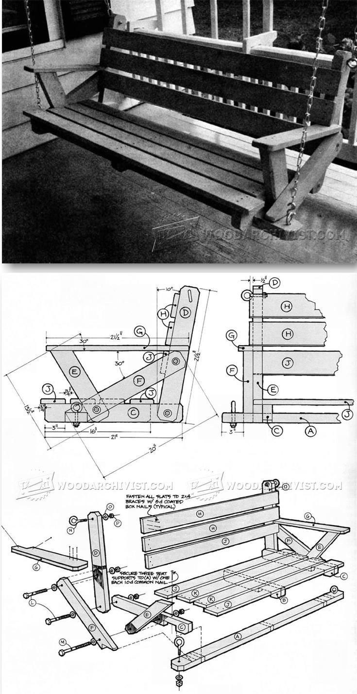 Качели садовые деревянные Сергей Манаков чертежи с размерами