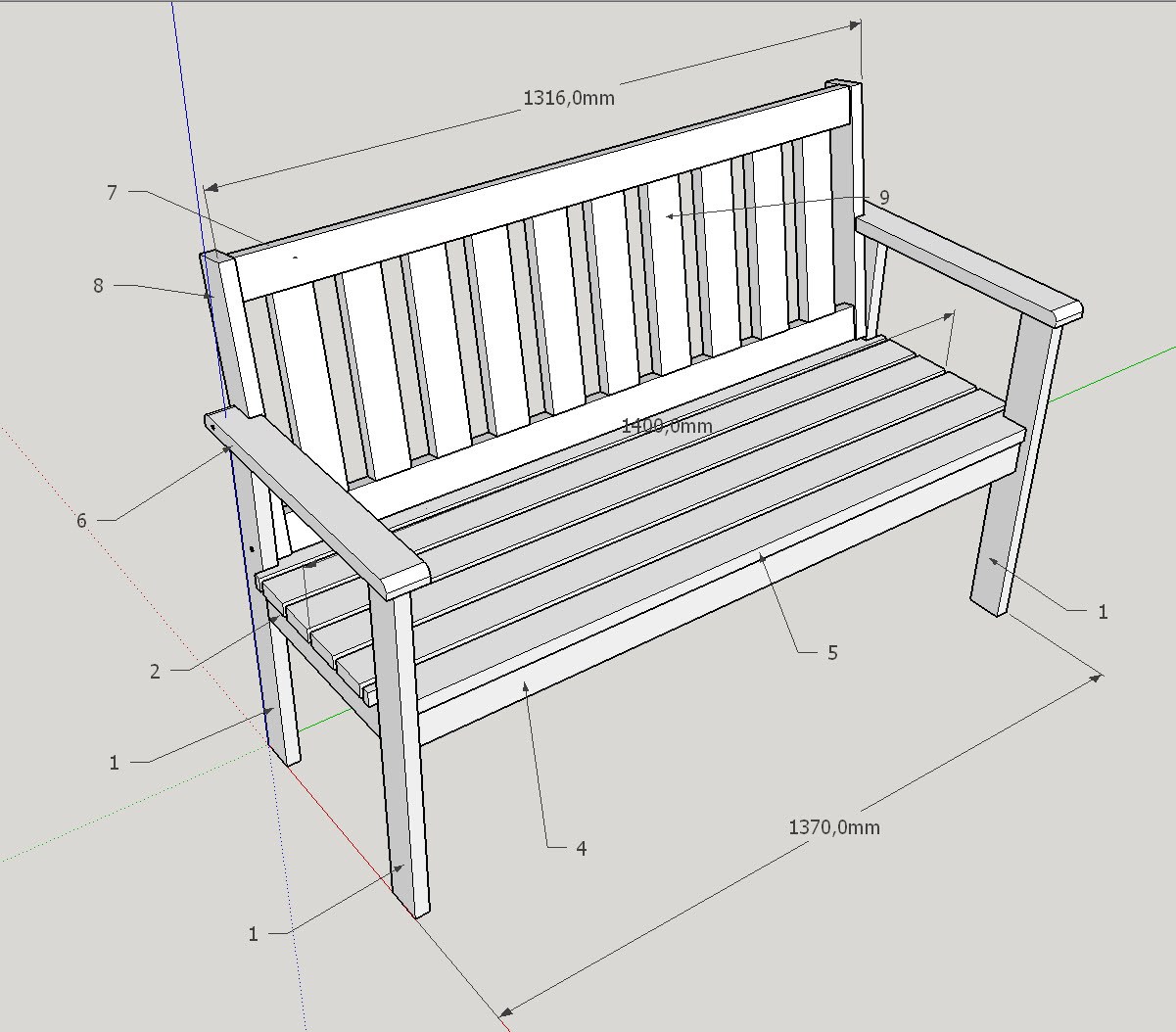 деревянная скамейка со спинкой своими руками схемы и размеры чертежи