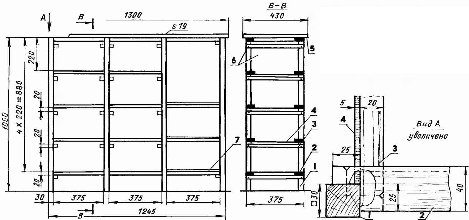 Изготовление шкафа-купе: чертежи с описанием и размерами