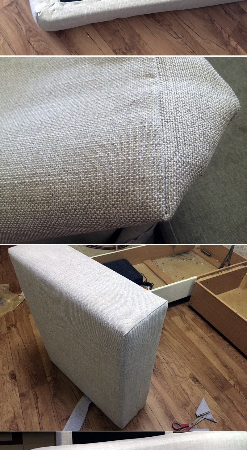 Обшивка подлокотника дивана