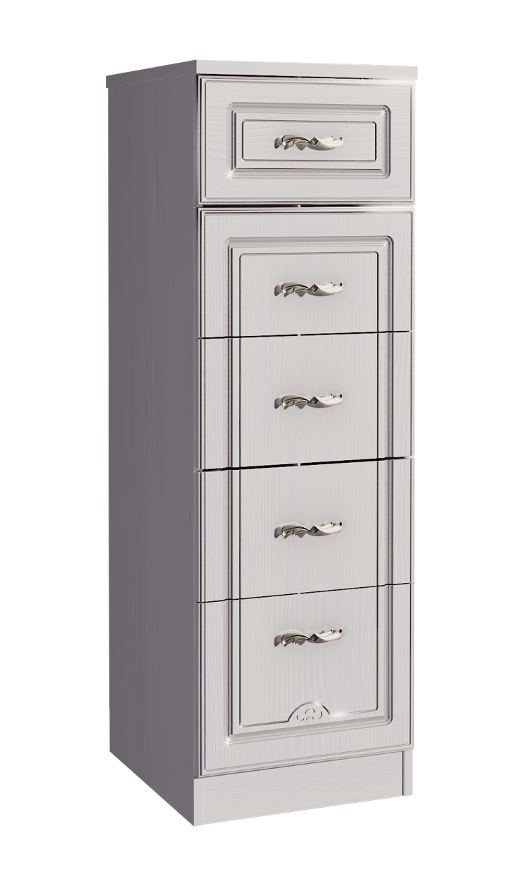 Helmer Хельмер тумба с ящиками на колесах, белый28x69 см