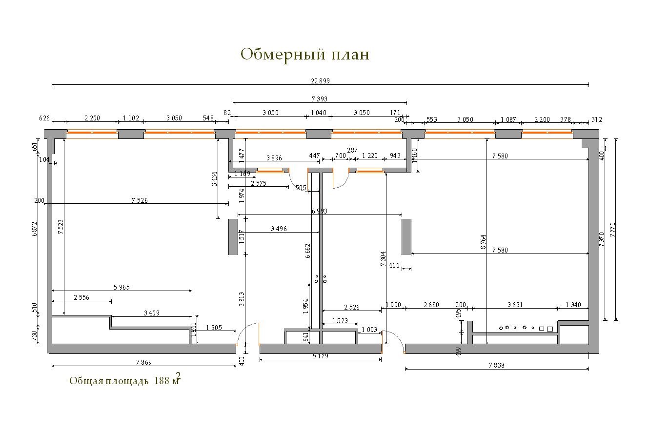 Пример плана квартиры чертеж