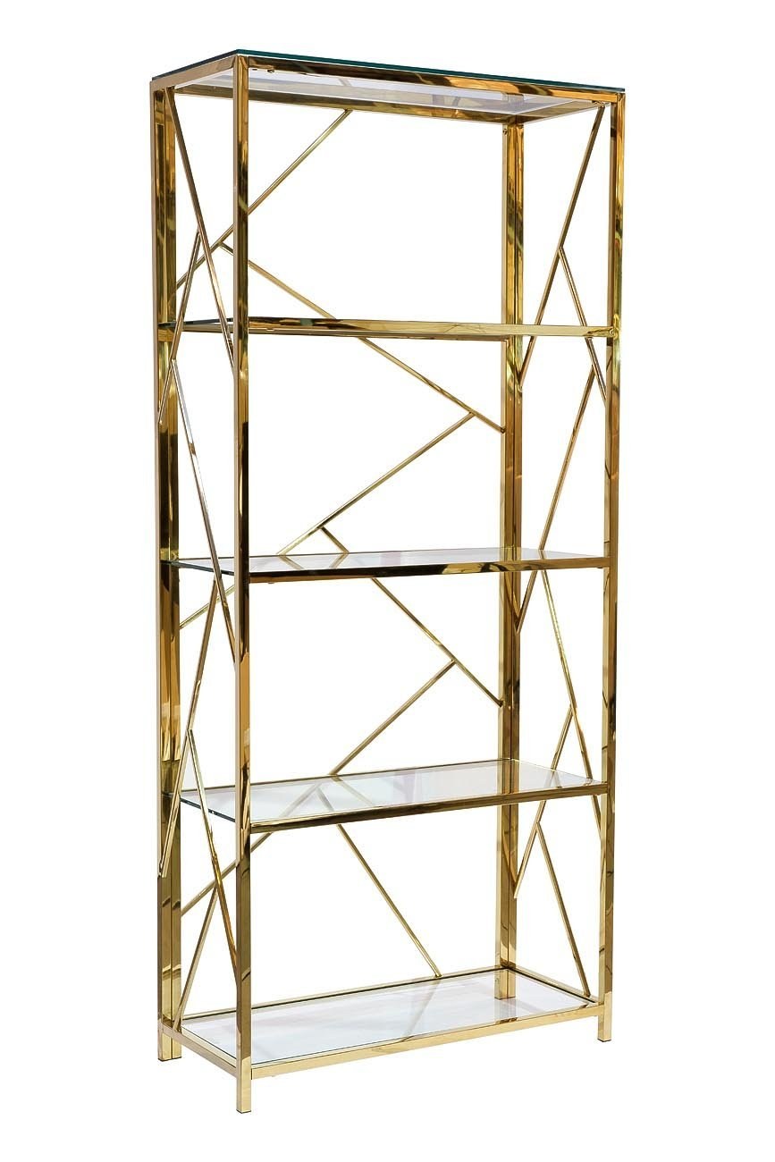 Этажерка металлическая золото