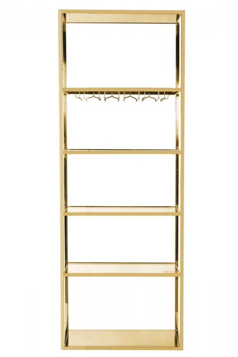Купить стеллаж золото стекло