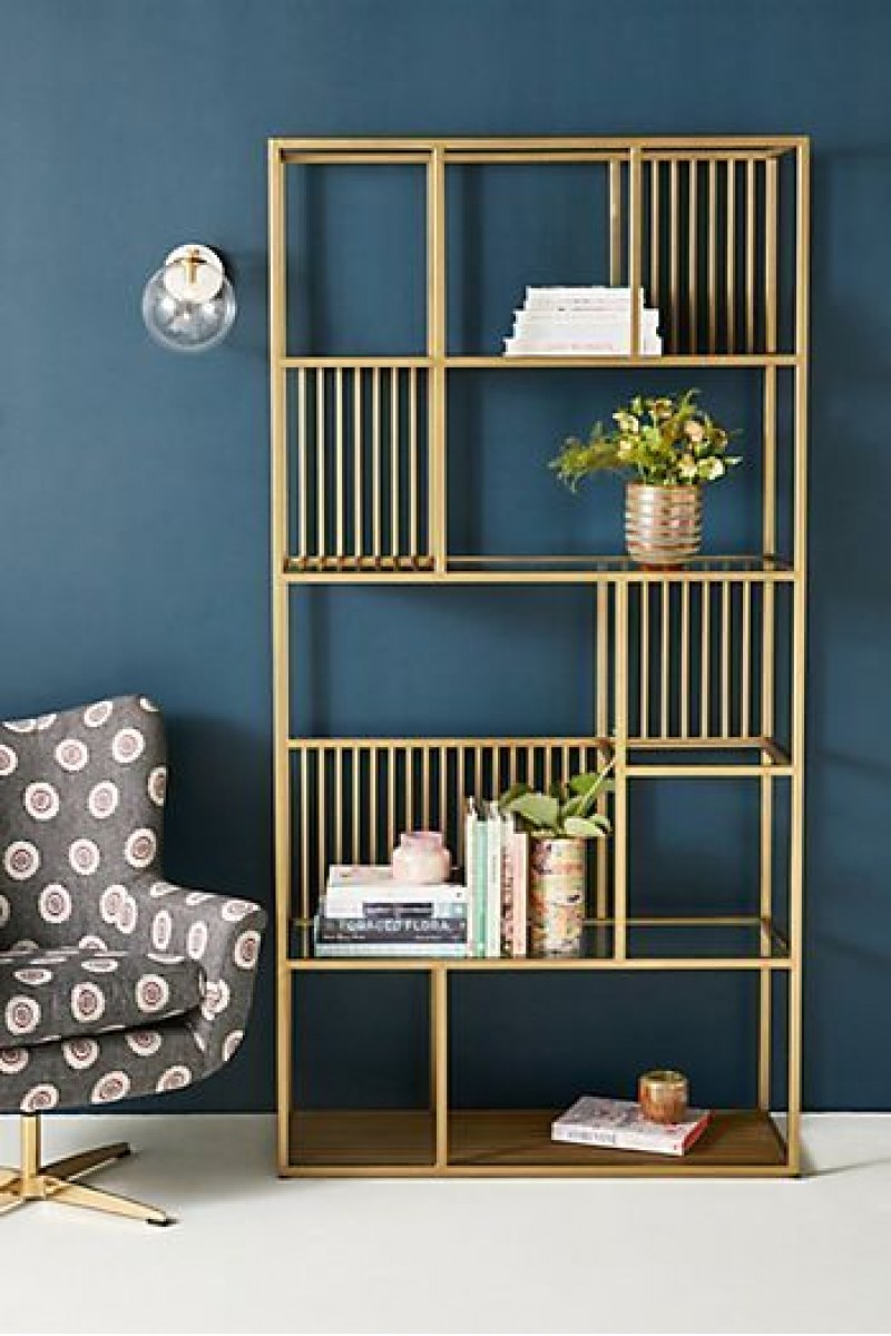 Стеллаж Равенна золотого цвета артикул: IMR-869636