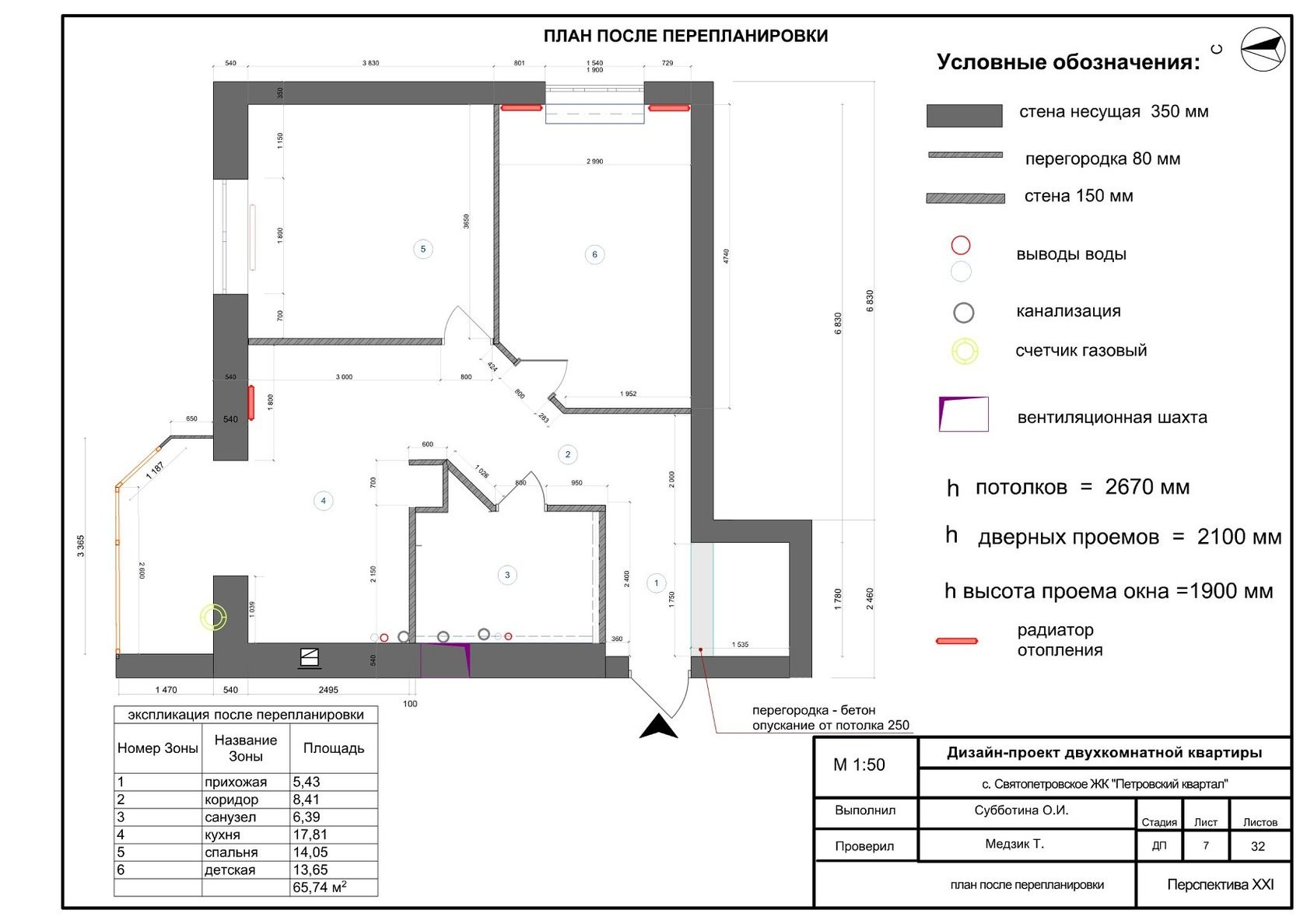 План розеток в архикаде