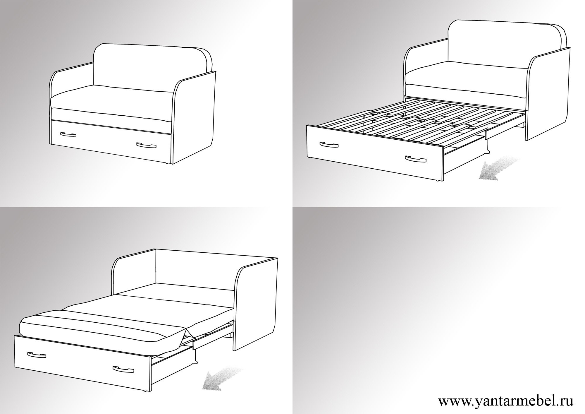 схема сборки кресла кровати