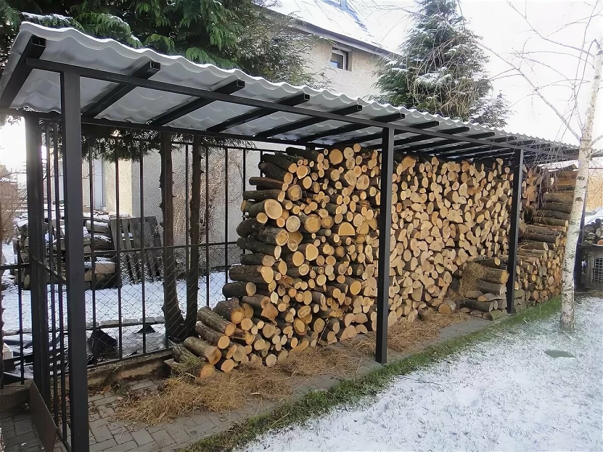 Навес для дров на даче своими руками (67 фото)