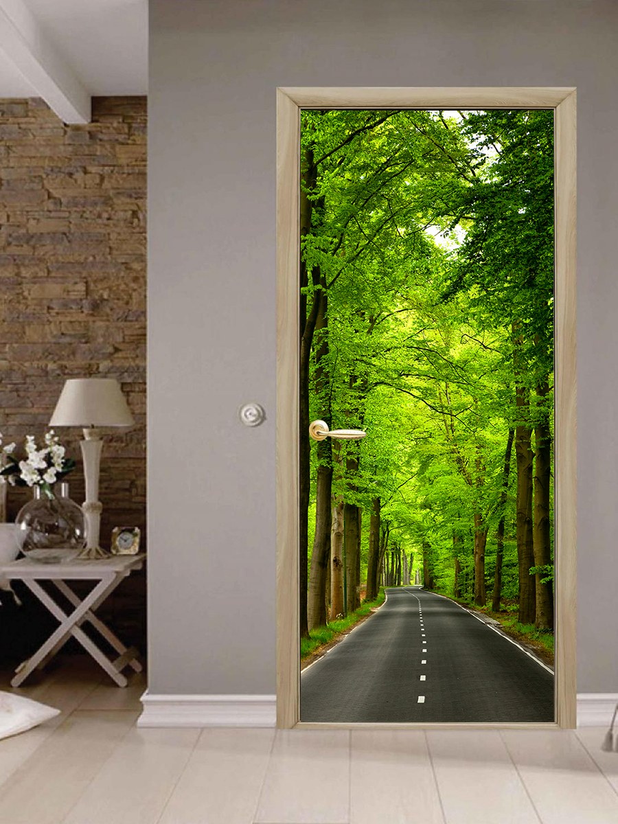 Наклейка интерьерная на дверь