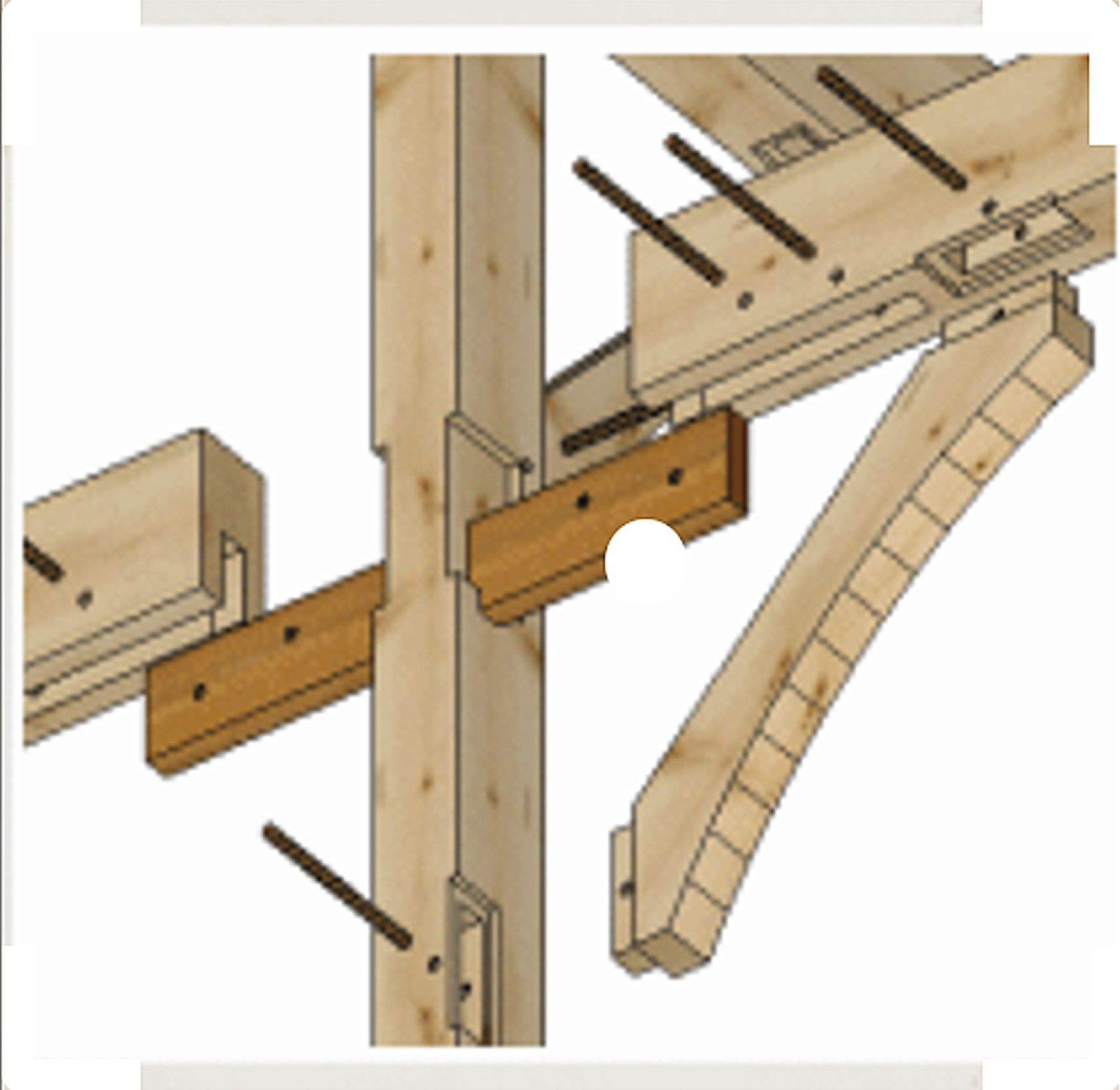 Узлы крепления Timber frame