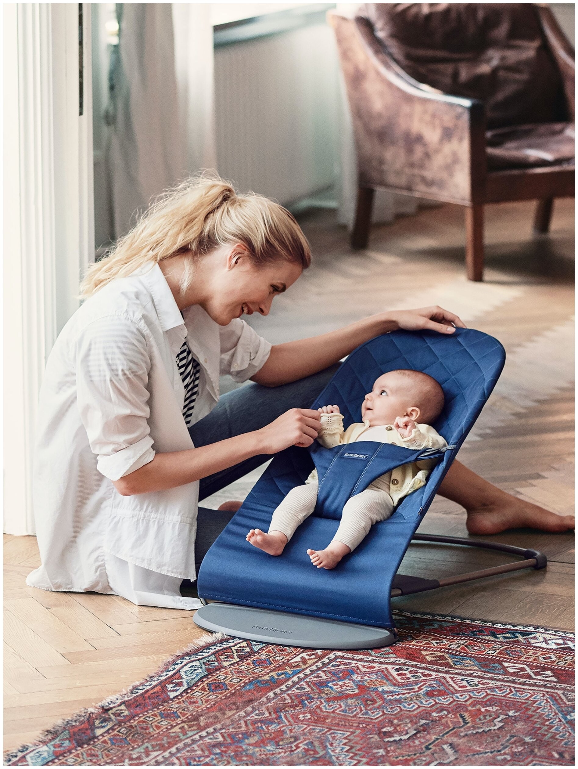 babybjorn кресло шезлонг bliss cotton