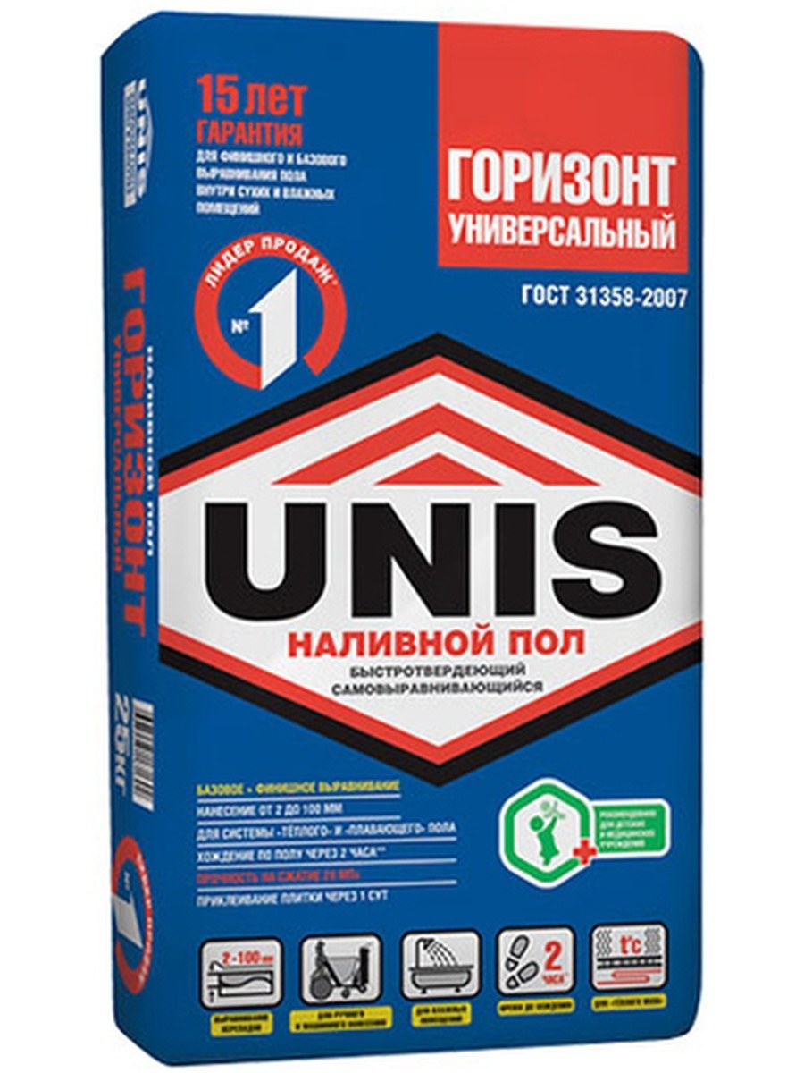 Наливной пол Юнис Горизонт универсальный