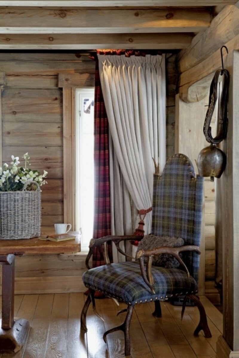 Шторки для кухни в деревенском стиле