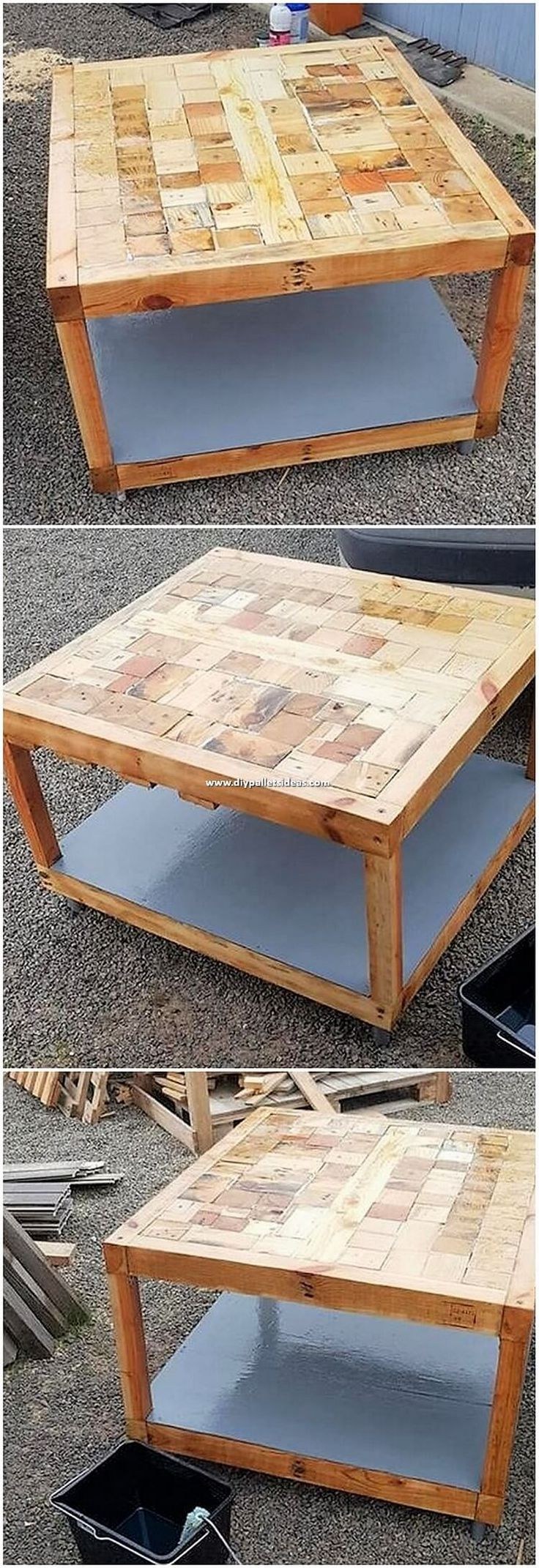 Лестница из паллетов