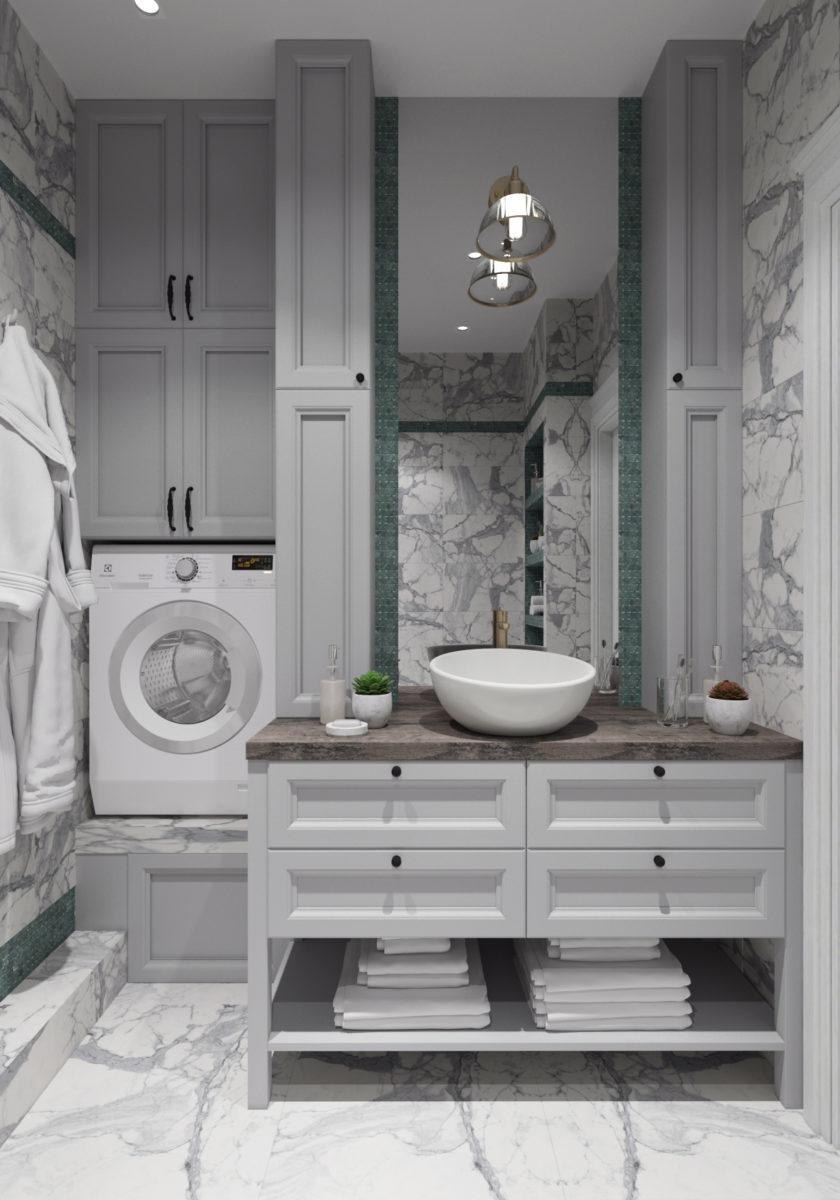 Интерьер ванной в американском стиле