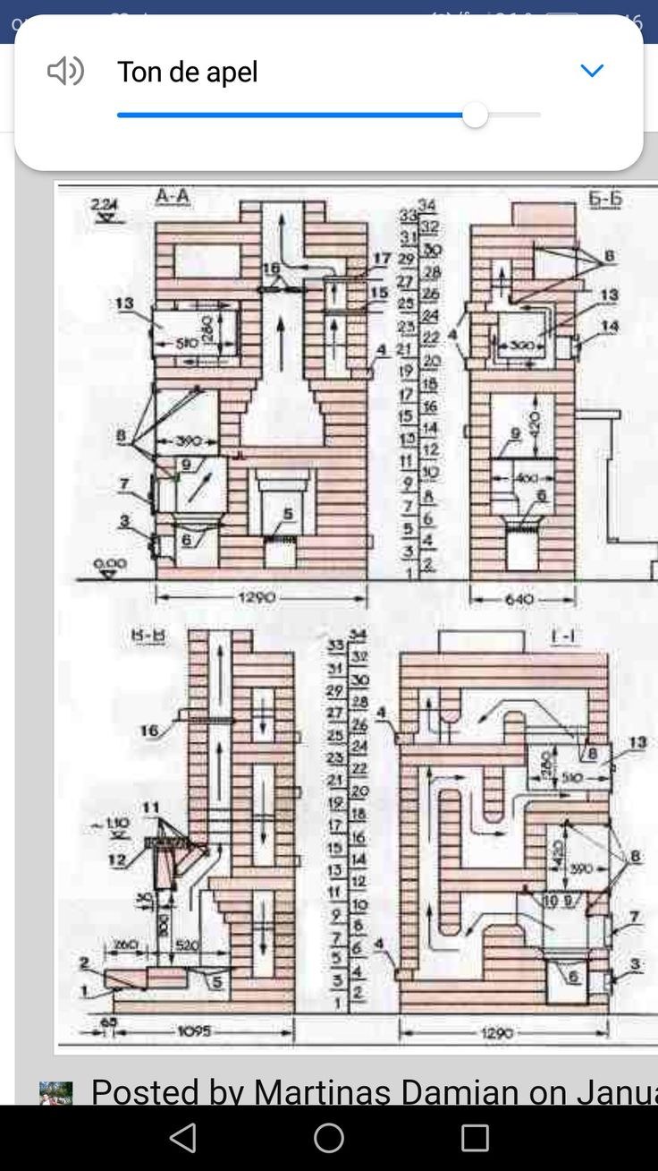 Чертеж банной печи из металла с размерами