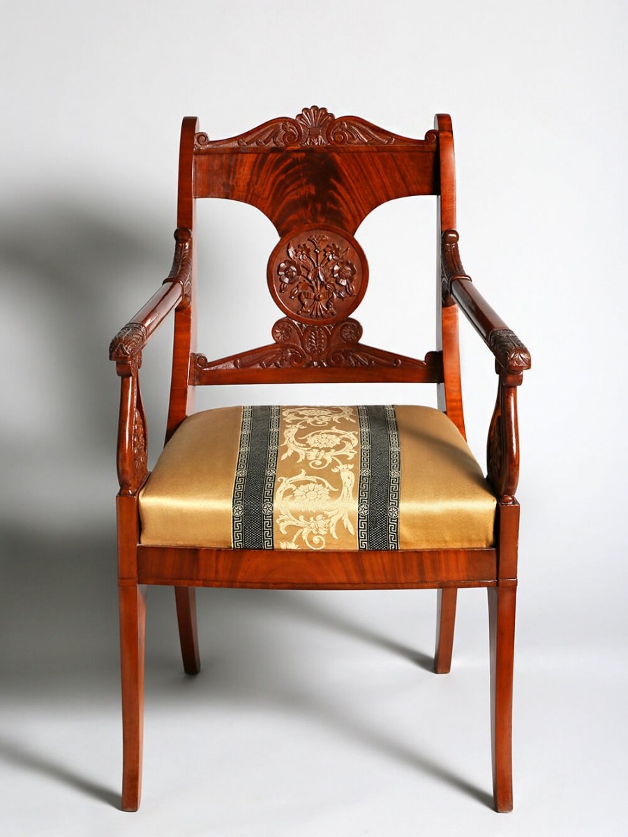 Кресло красное дерево Ампир 1
