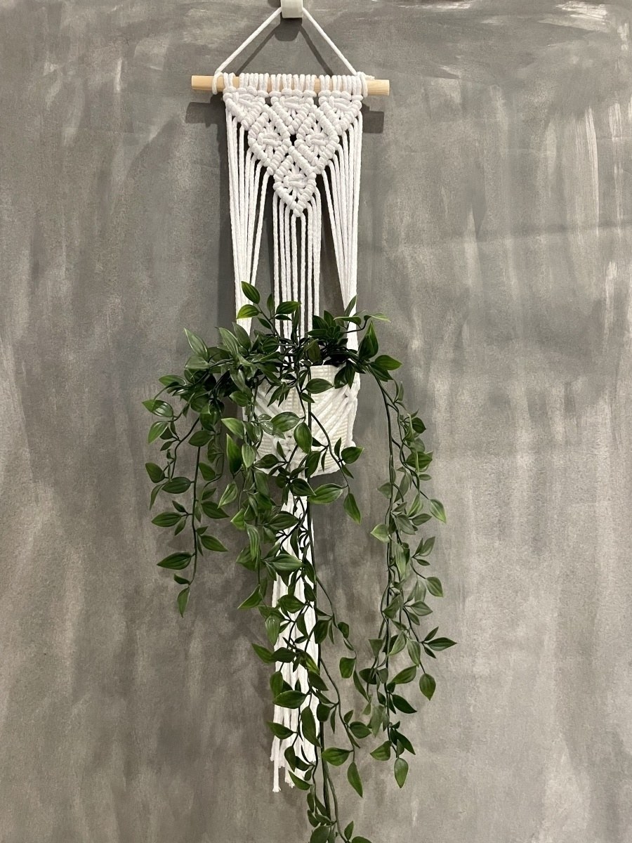 Подвеска для цветов из веревки