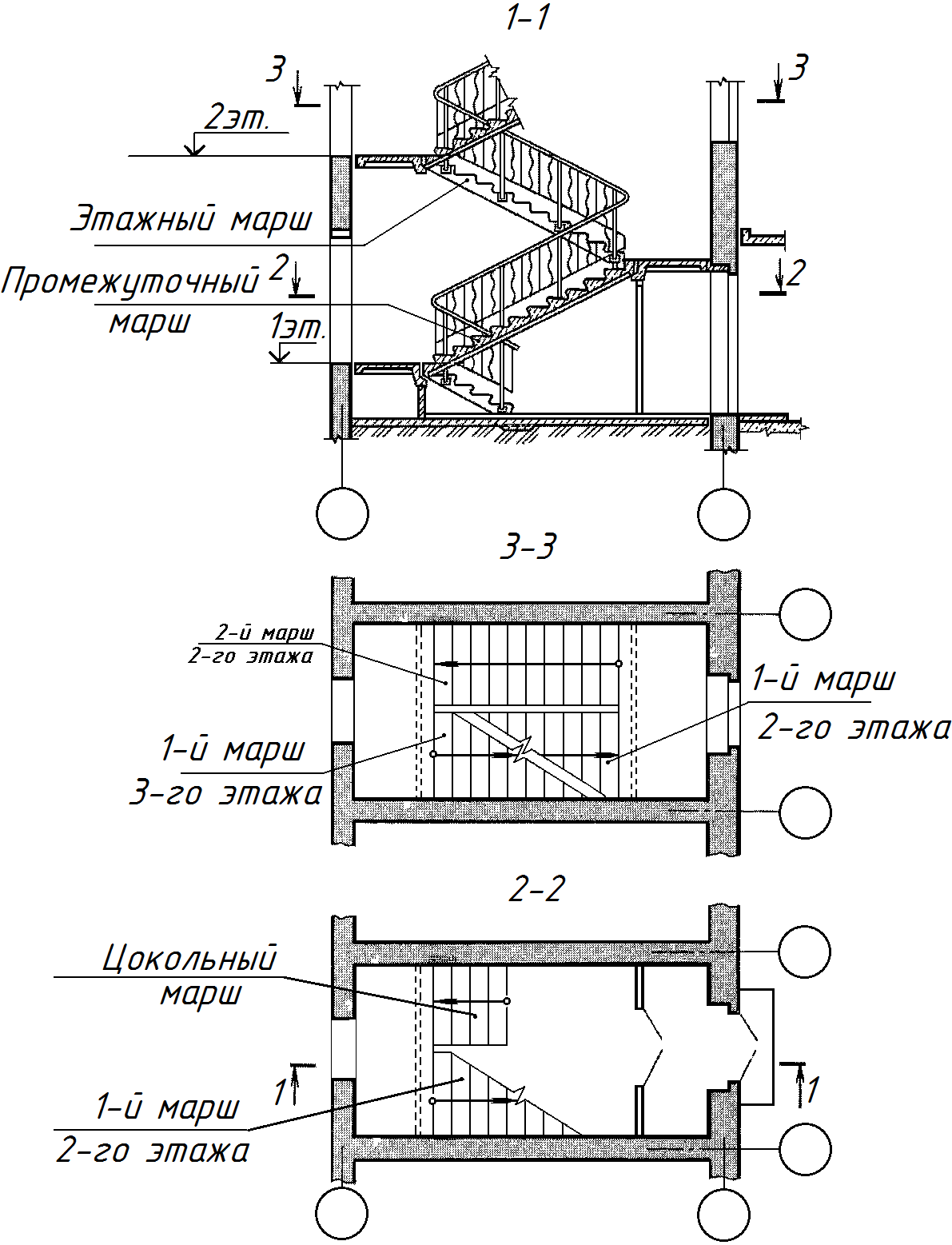 Элементы марша. Разрез здания по лестничной клетке чертеж. Лестничный марш на чертеже план разрез. Обозначение лестничный марш на чертеже 1 этажа. Обозначение лестничного марша на чертеже.