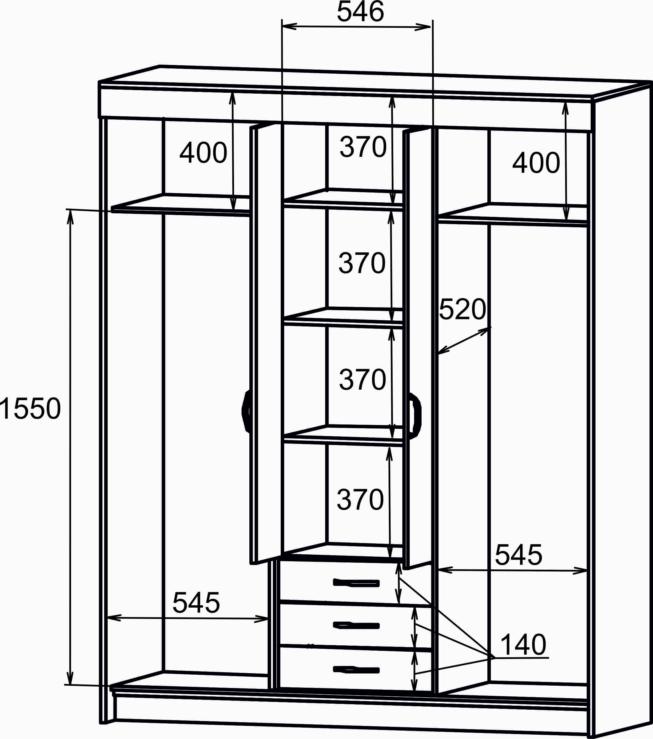 Шкафы купе 1800х2400х600 схема