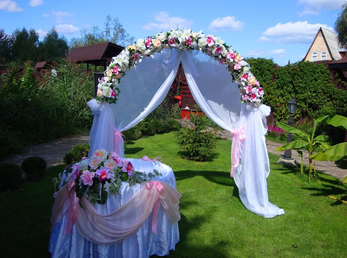 Украшаем двор на свадьбу: идеи оформления
