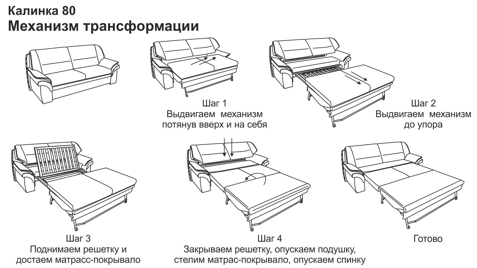 Механизм трансформации выкатной схема