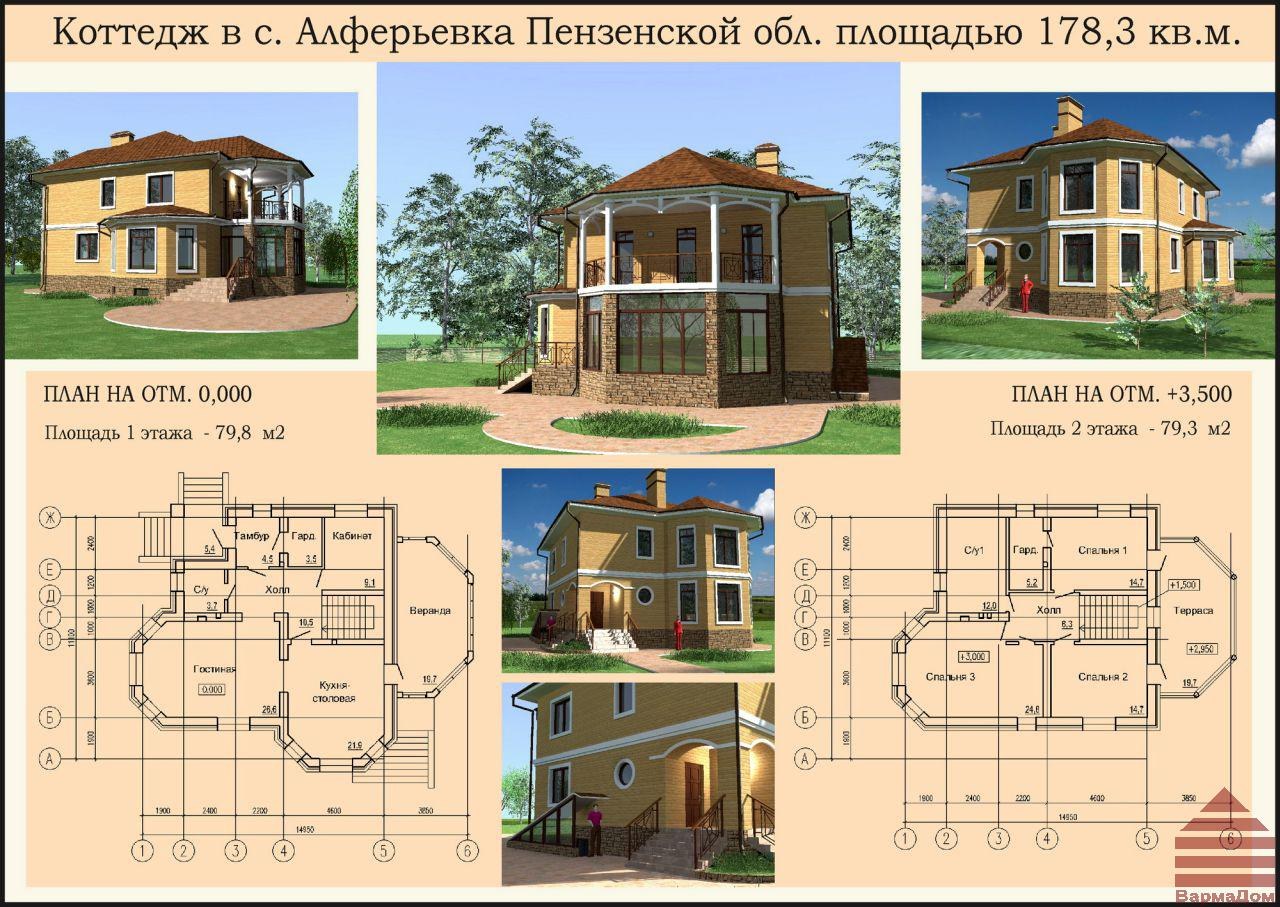 Проект коттеджа с планом