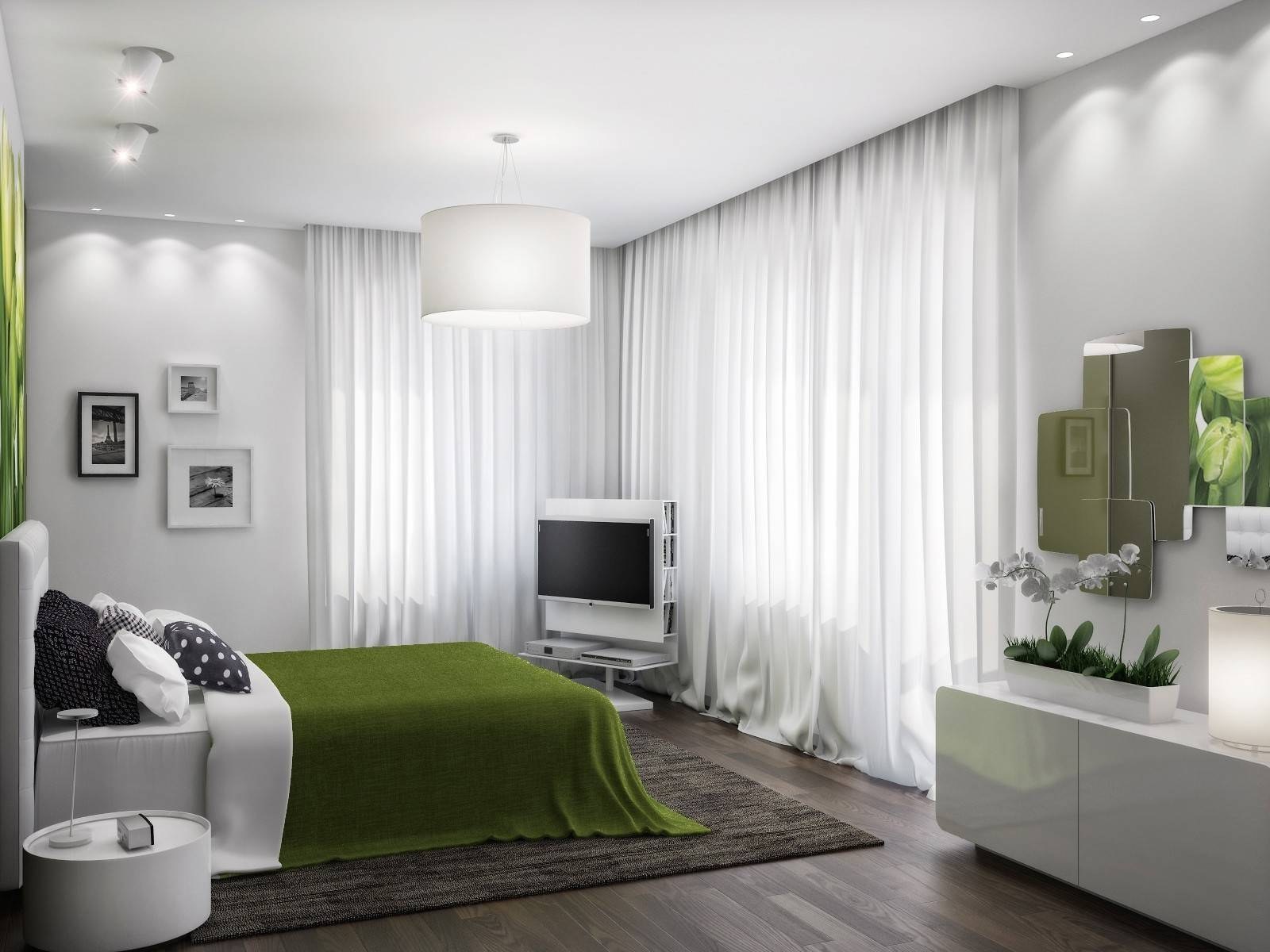 Интерьер белой комнаты в современном стиле