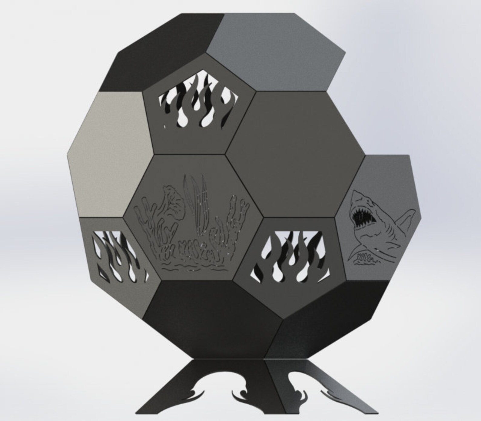 Костровая чаша чертеж dxf